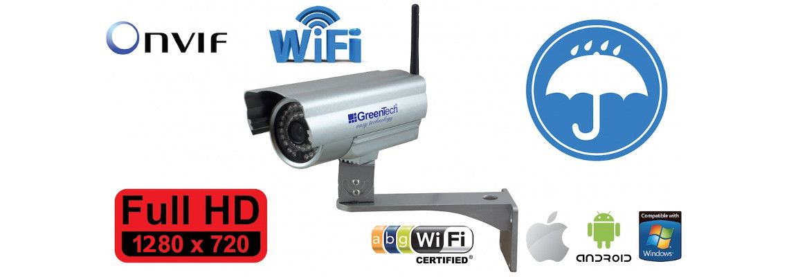 GREENTECH GT-IP55HD WI-FI DIŞ MEKAN IP KAMERA