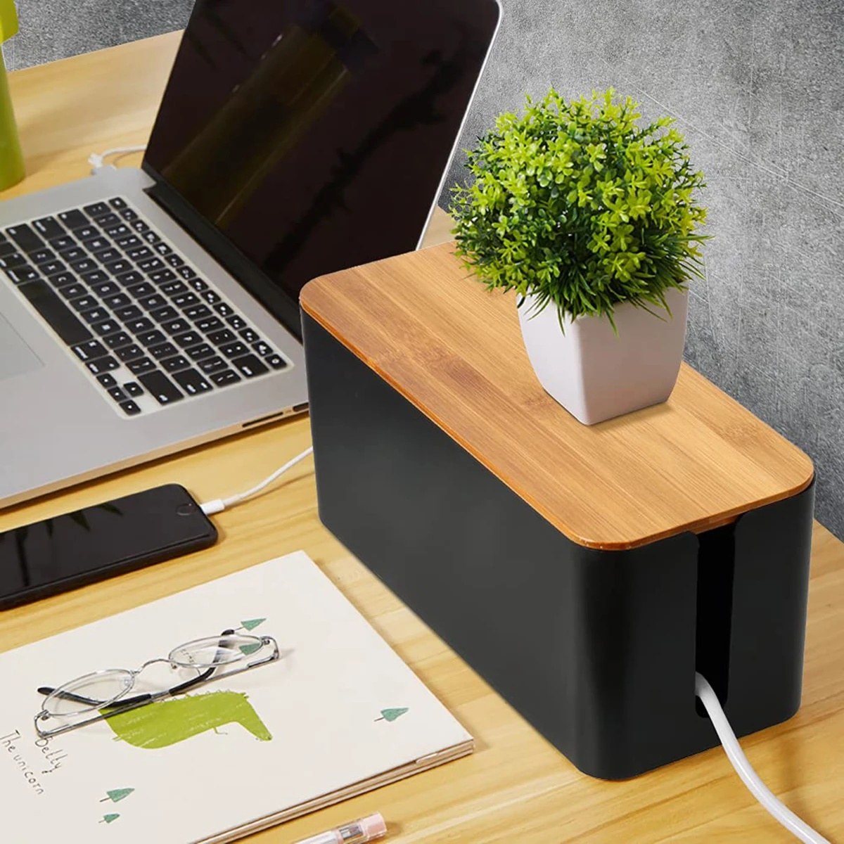 GreenTech Kapaklı Kablo Düzenleyici Kutu, Büyük Boy GT-PK14